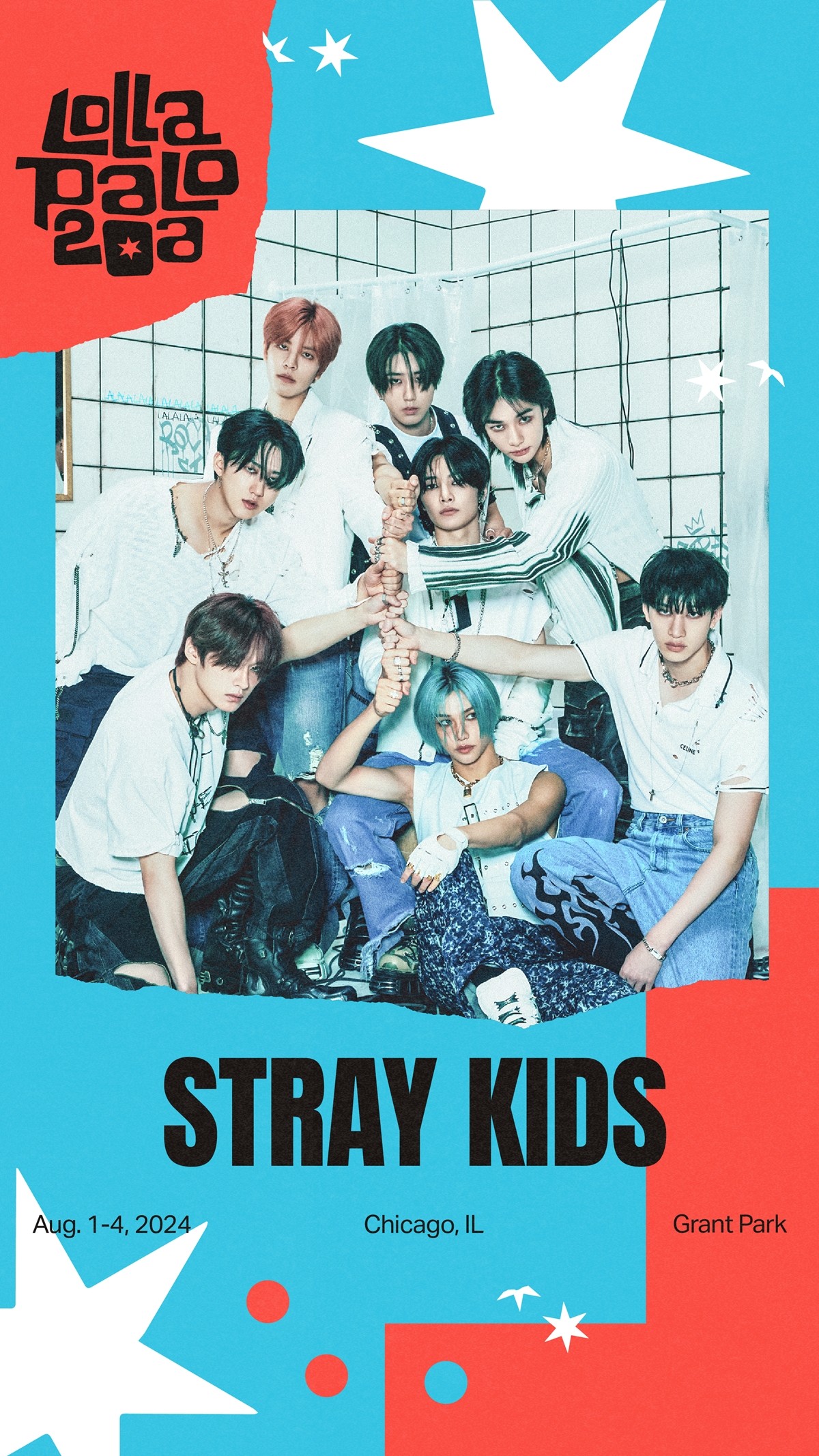 Stray Kids will participate in Lollapalooza in August… This year as headliners in Chicago.