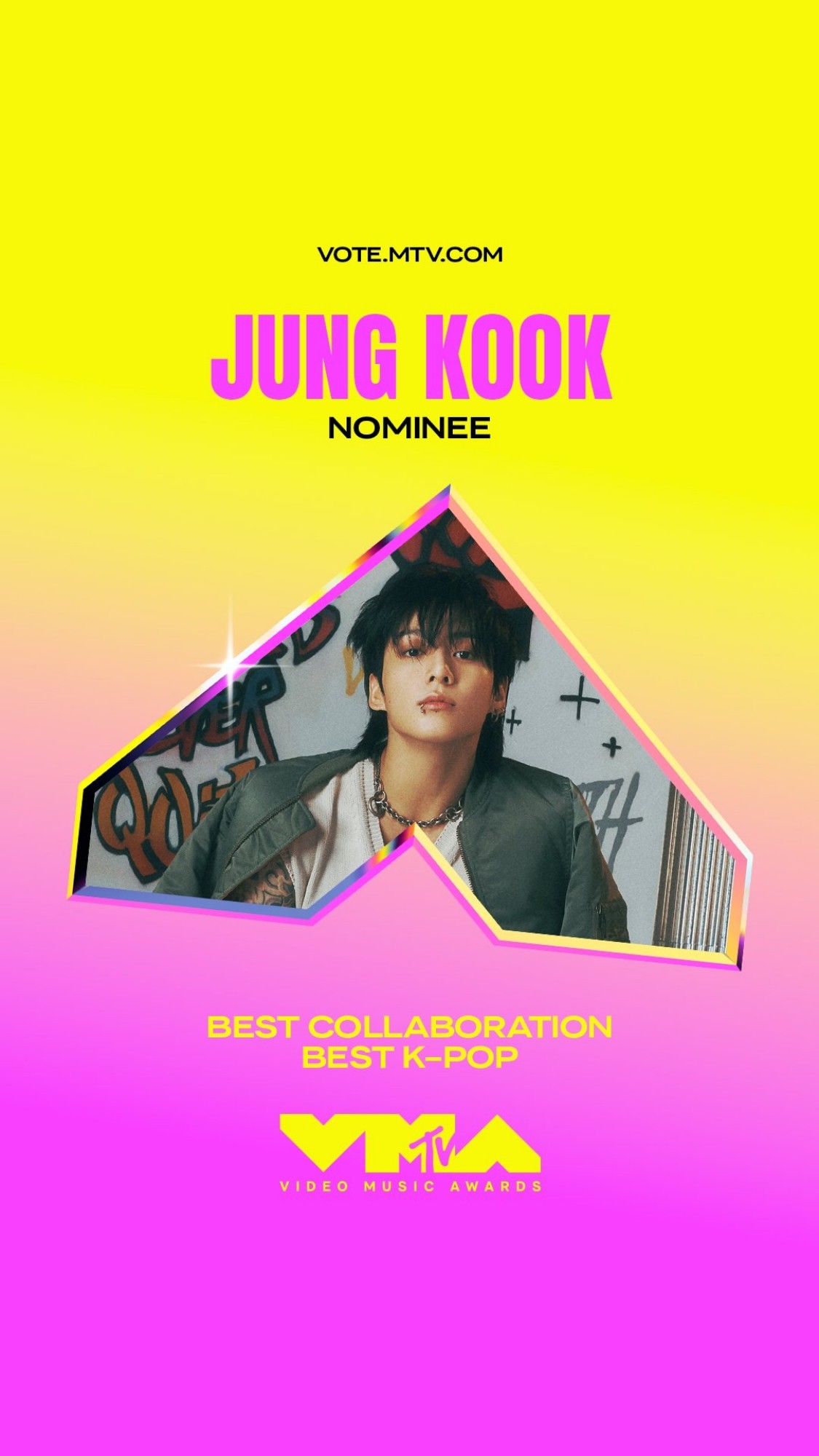 Jungkook Nominated for MTV VMA…Aiming for Second Consecutive Win