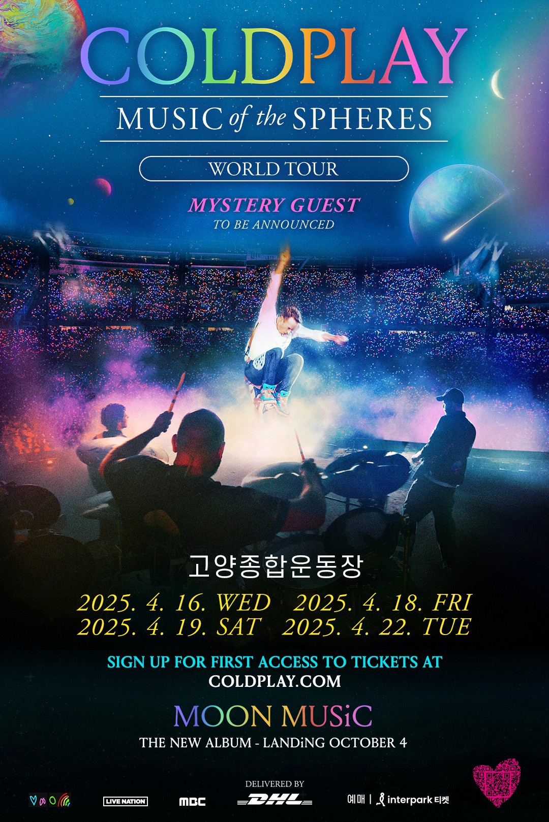 Coldplay to Visit Korea in April 2025…”Let’s Sing Along, Viva la Vida!”