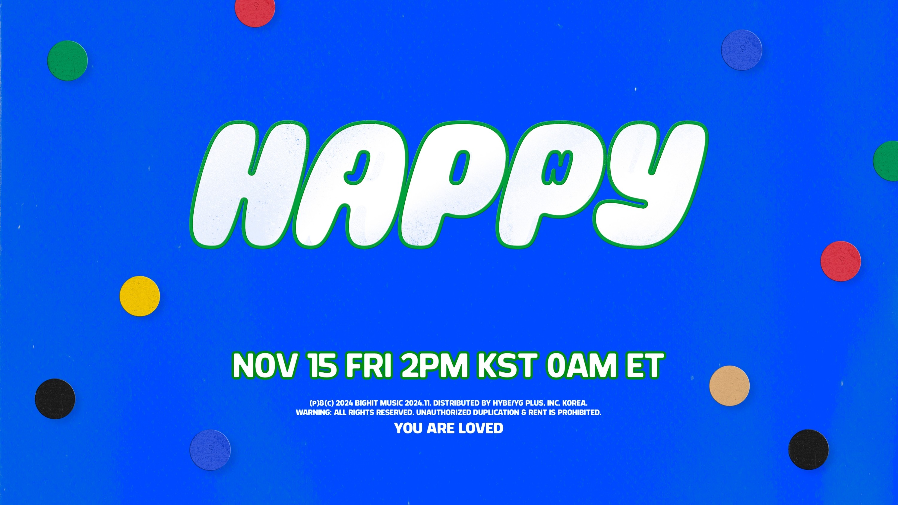 Jin to Release ‘Happy’ on November 15… “A Journey to Find Happiness with ARMY”