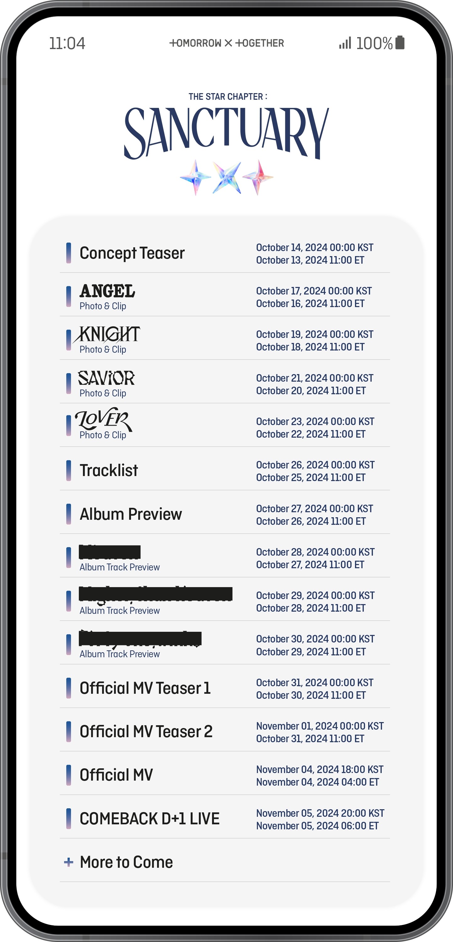 TOMORROW X TOGETHER, Gen Z Content Preview… New Album Promotion Scheduler