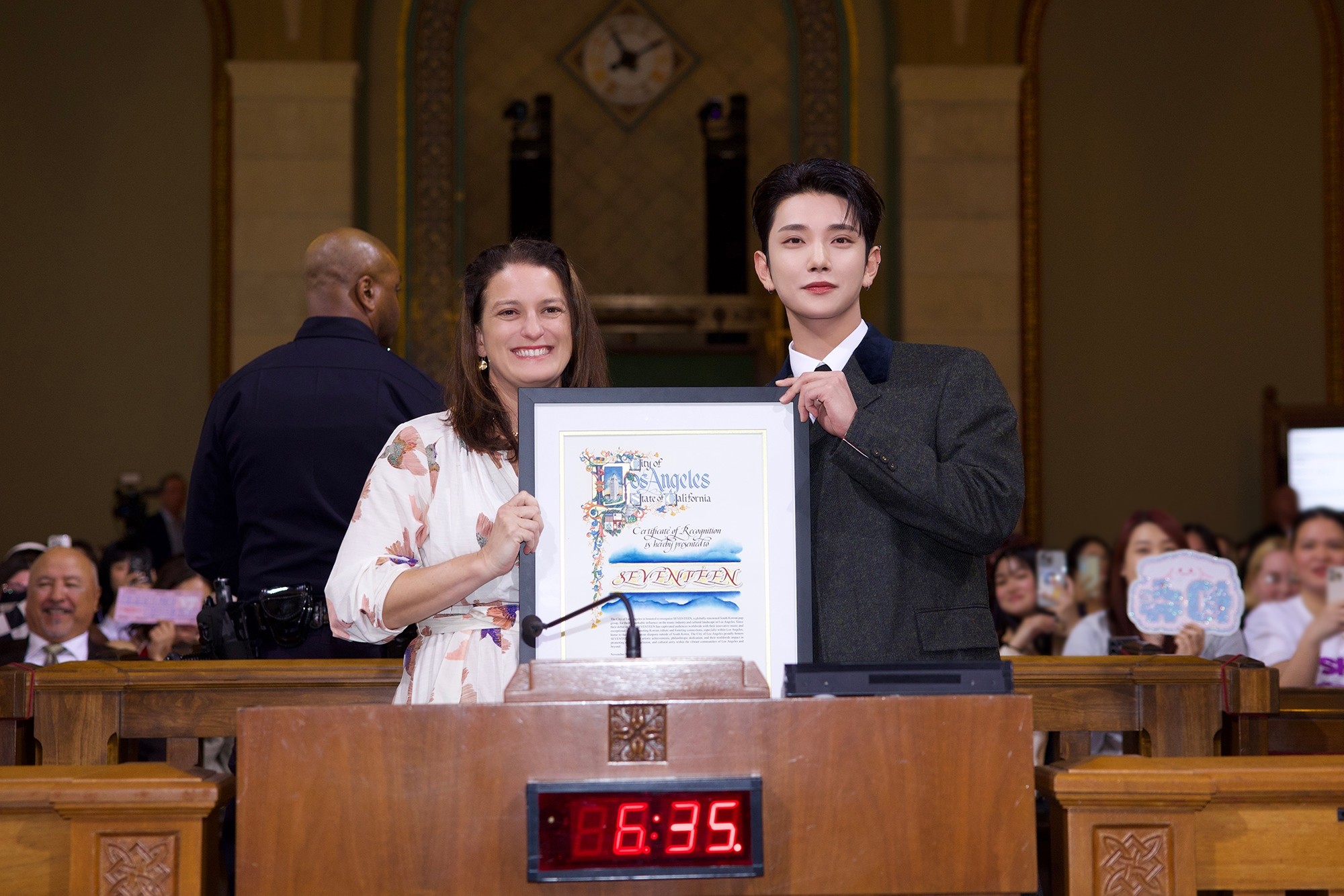 “Connecting the World, Cultural Bridge”… SEVENTEEN Receives Certificate of Appreciation from LA City Council