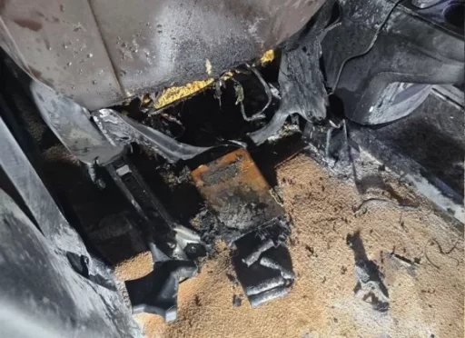 “Explosion from Van Driving Through Underpass… Investigating the Cause of the Fire That Burned the Entire Vehicle Seat”