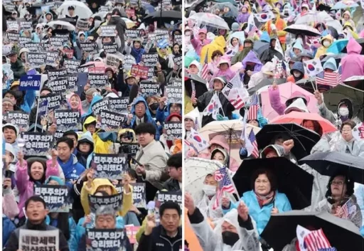 First weekend after Lee Jae-myung’s inauguration, ‘counter’ rally held in Seoul… “Ending civil unrest vs. election fraud”